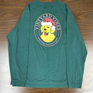 Vineyard Vines Holiday Yellow Lab Long Sleeve T-Shirt